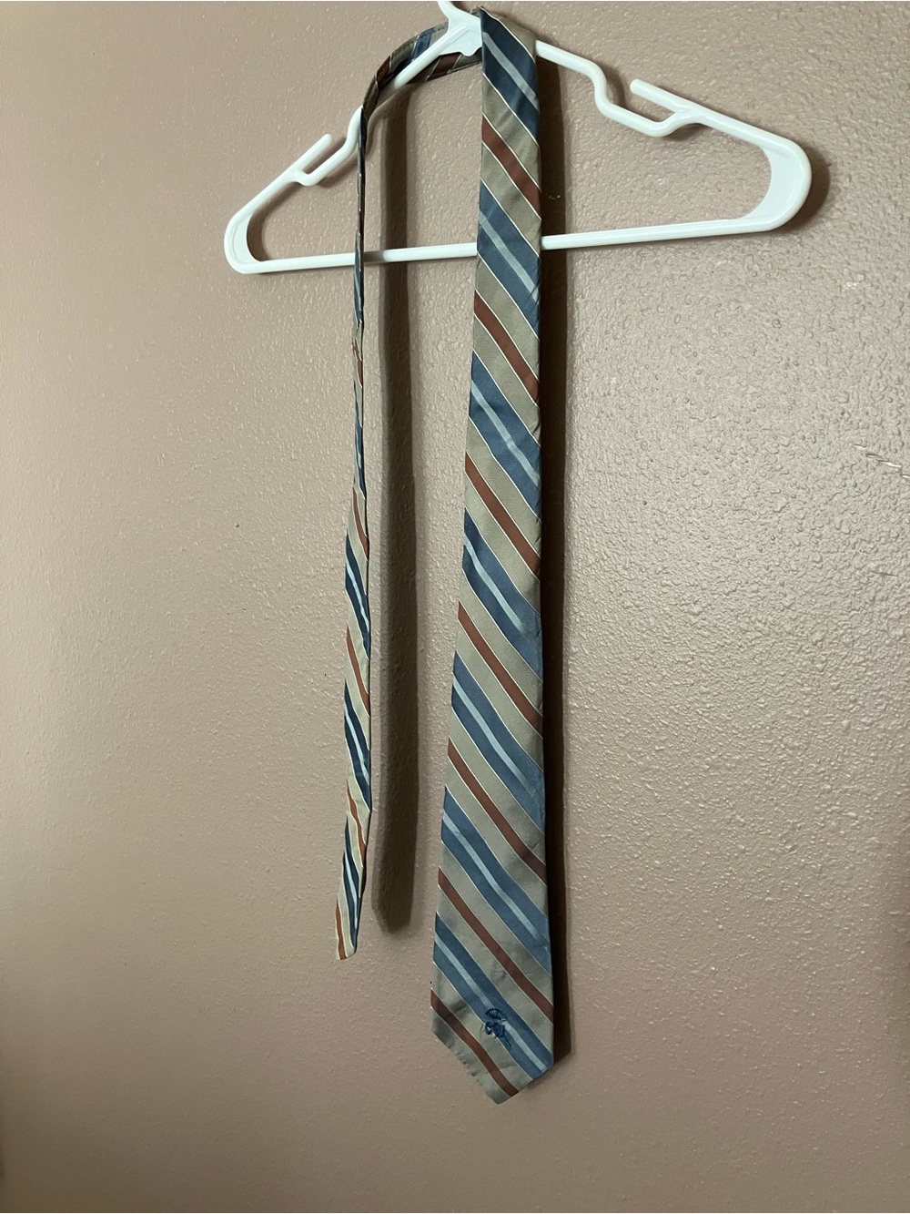 Classic Blue and Brown Striped Men's Tie